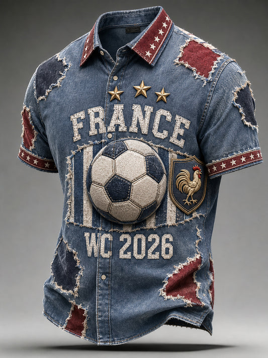 Maillot France Football pour homme à manches courtes