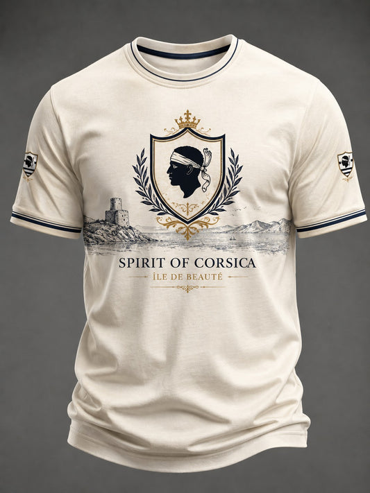 T-shirt pour homme imprimé du drapeau de la Corse