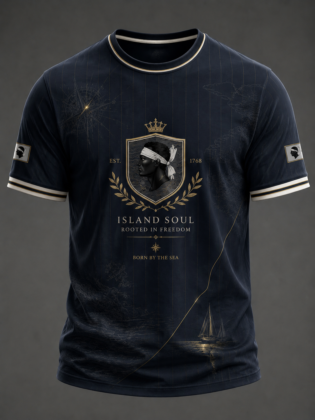 T-shirt pour homme imprimé du drapeau de la Corse