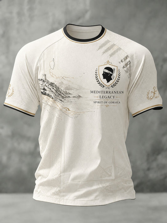 T-shirt pour homme imprimé du drapeau de la Corse
