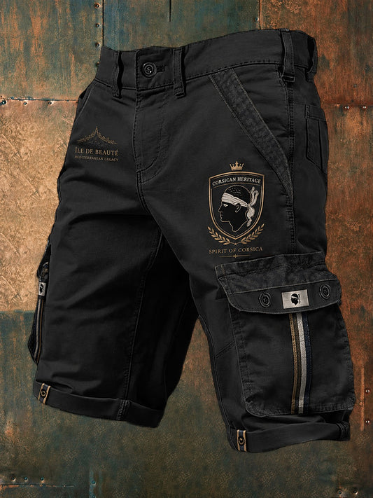 Shorts pour homme imprimés au drapeau de la Corse