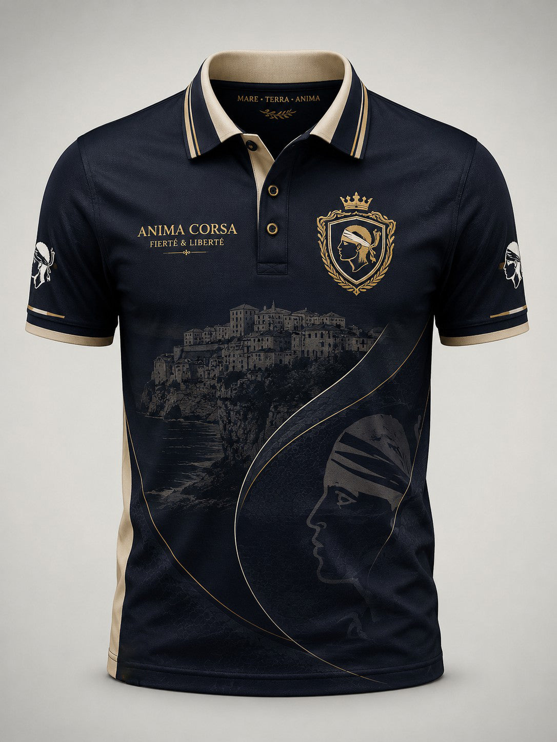 Chemise pour homme à imprimé du drapeau de la Corse