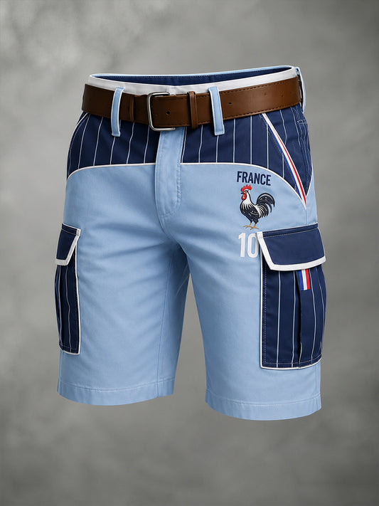 Shorts décontractés pour hommes avec imprimé France Football