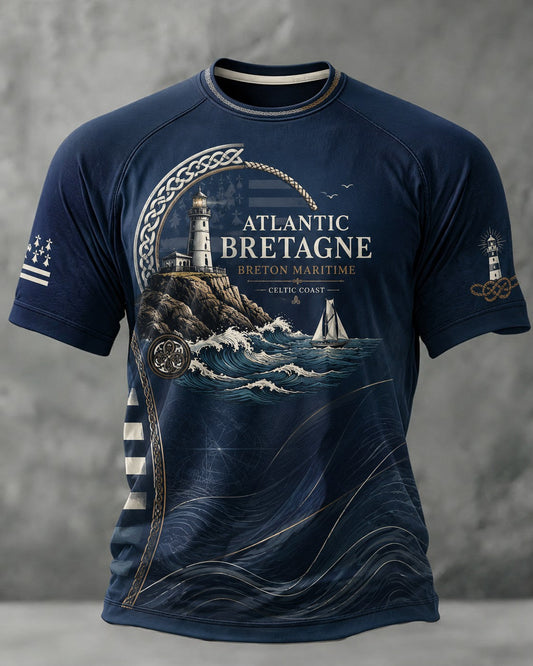 T-shirt pour hommes imprimé celtique de Bretagne, France