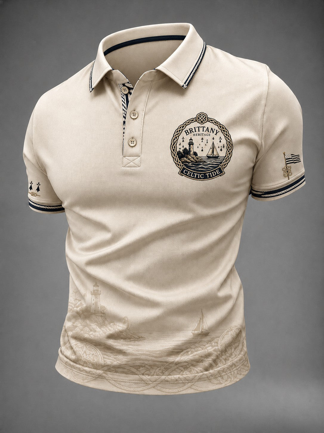 Chemise pour homme imprimée celtique de Bretagne, France