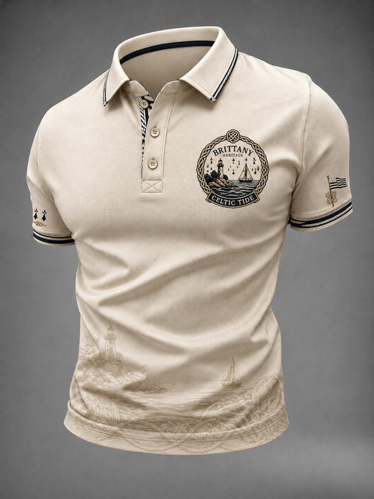 Chemise pour homme imprimée celtique de Bretagne, France