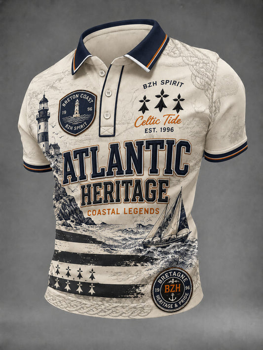 Chemise pour homme imprimée celtique de Bretagne, France