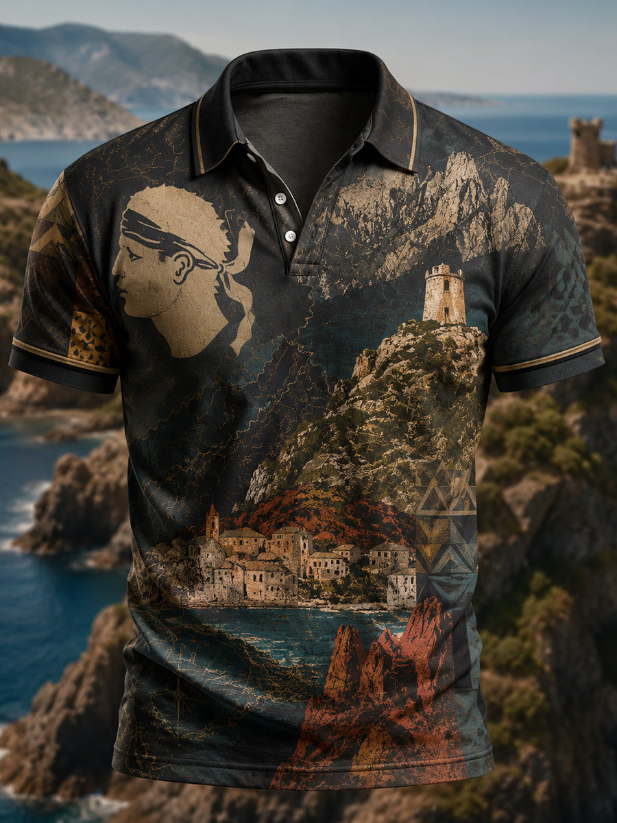 Chemise pour homme à imprimé «L’Île de Beauté – Corse»
