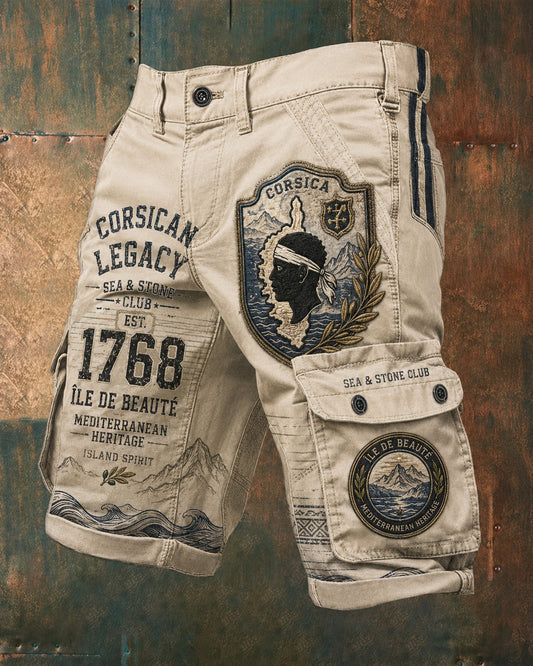 Shorts pour homme imprimés au drapeau de la Corse