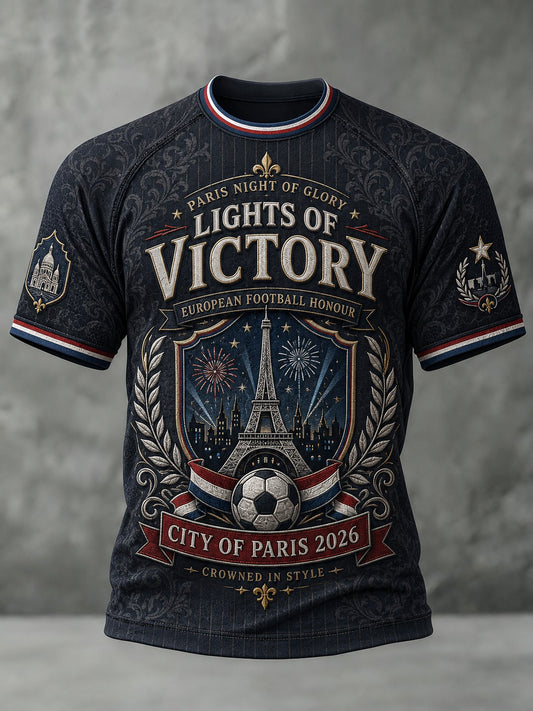 T-shirt imprimé pour hommes sur le championnat de football parisien