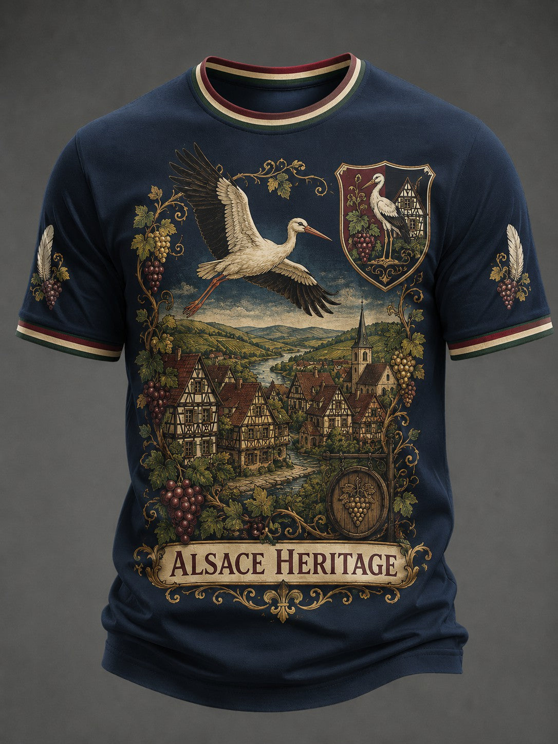 T-shirt imprimé France Alsace pour homme