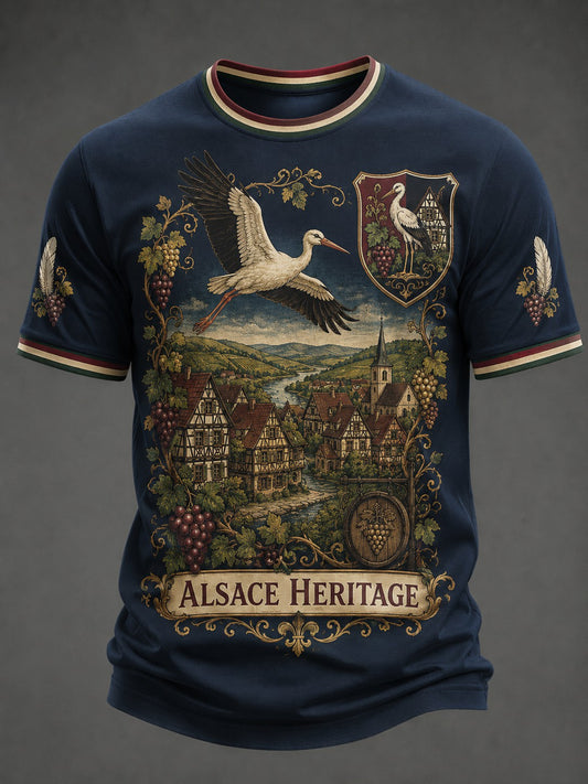 T-shirt imprimé France Alsace pour homme