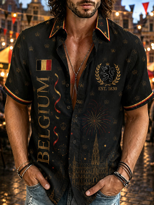 Chemise à manches courtes sur le thème de la Journée nationale des hommes