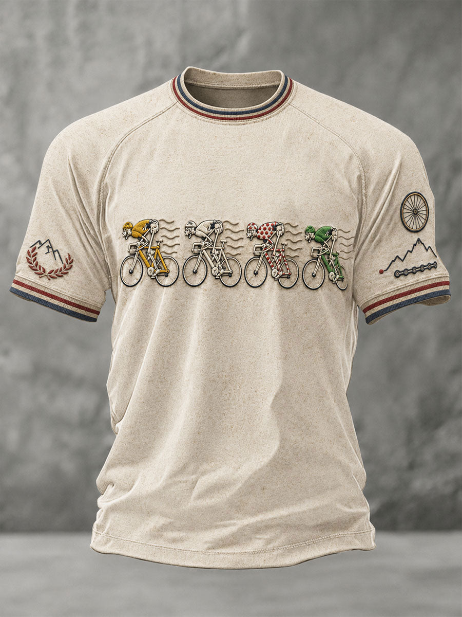 T-shirt squelette à manches courtes pour hommes