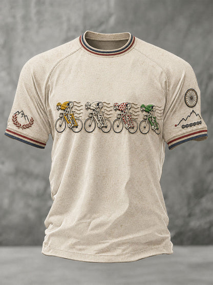 T-shirt squelette à manches courtes pour hommes