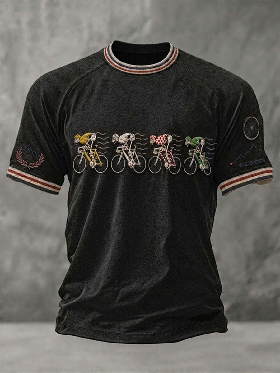 T-shirt squelette à manches courtes pour hommes