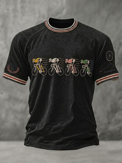T-shirt squelette à manches courtes pour hommes