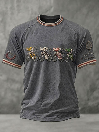 T-shirt squelette à manches courtes pour hommes
