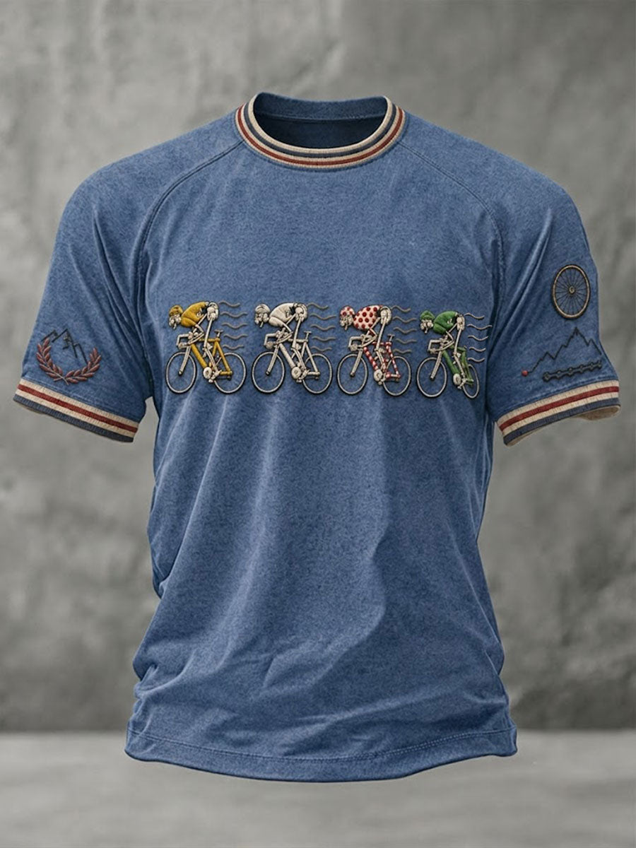 T-shirt squelette à manches courtes pour hommes