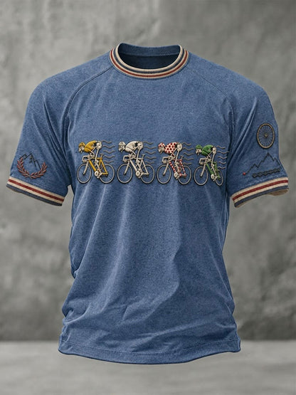 T-shirt squelette à manches courtes pour hommes