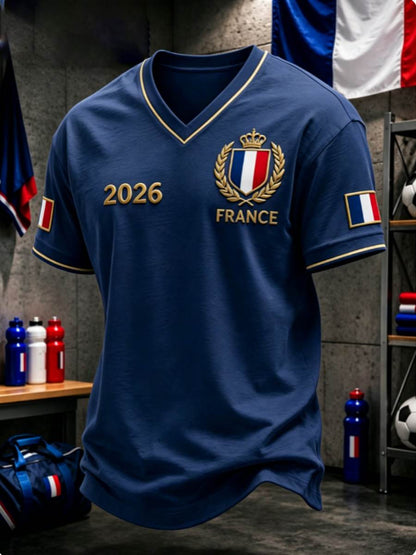 T-shirt col V pour homme