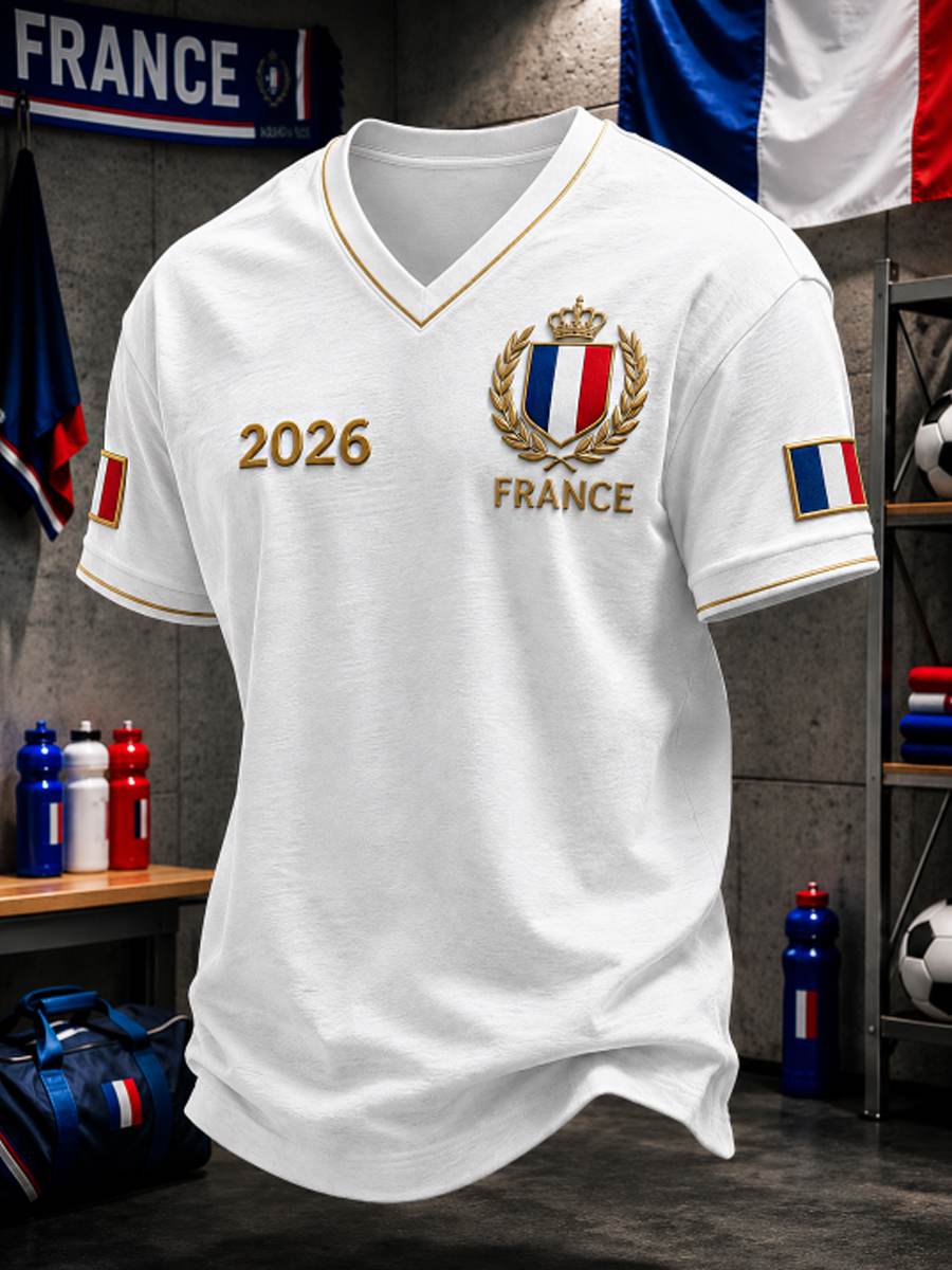 T-shirt col V pour homme