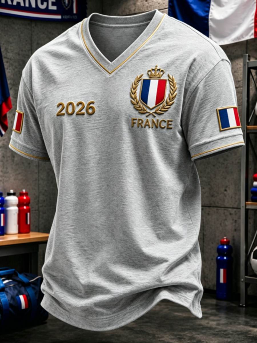 T-shirt col V pour homme