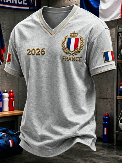 T-shirt col V pour homme