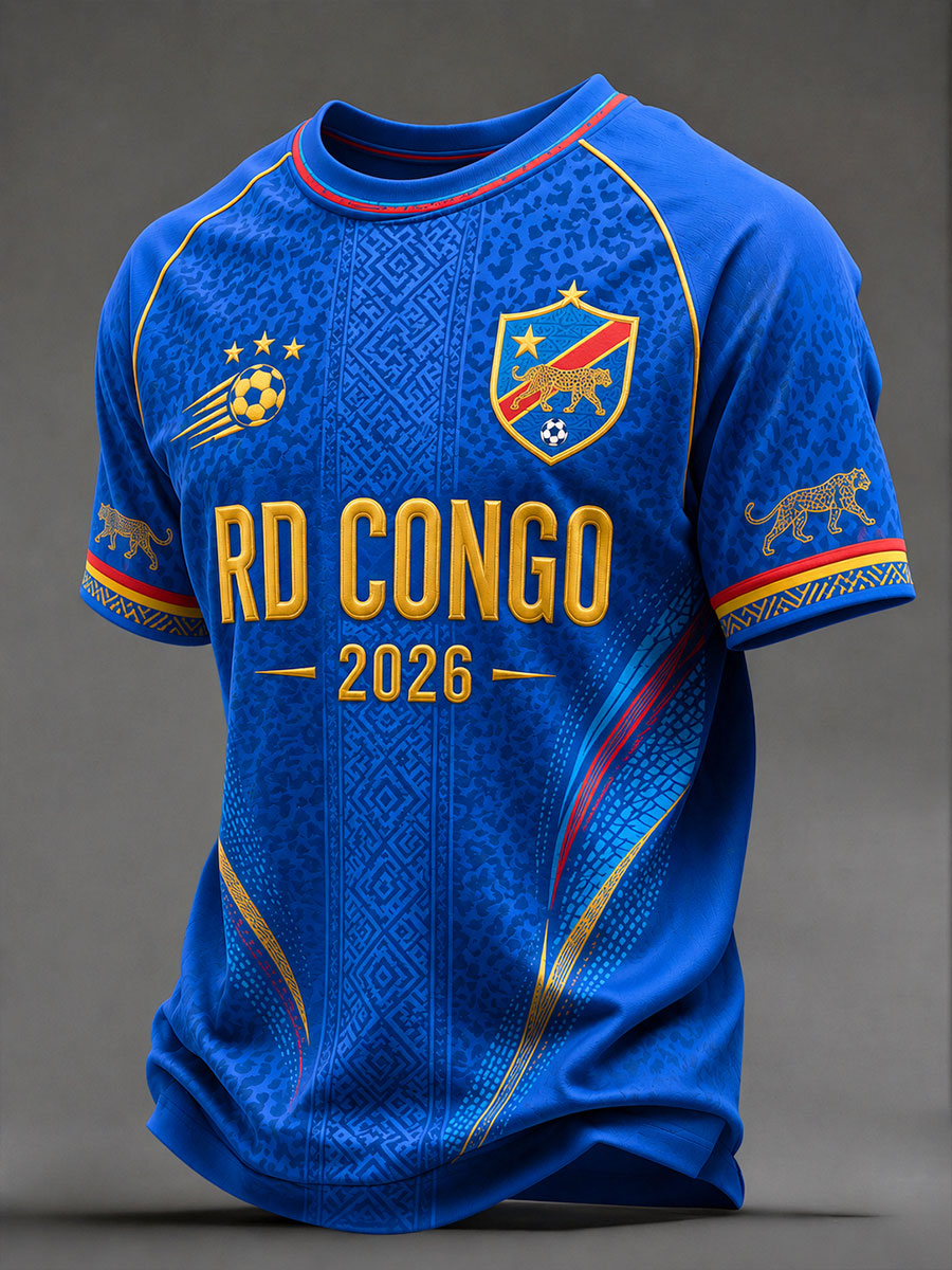 T-shirts de football pour hommes de la République démocratique du Congo 2026