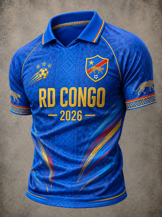 T-Shirts 2026 de football de la République démocratique du Congo pour hommes