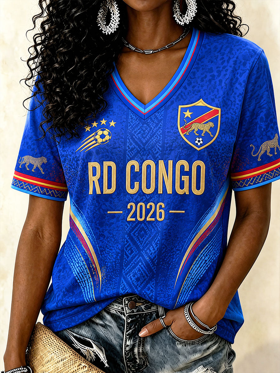 T-Shirts de Football 2026 République Démocratique du Congo Femmes