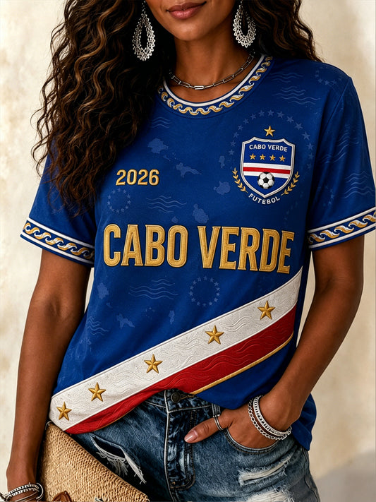 Le cadeau des femmes pour des fans de football impriment le T-shirt occasionnel