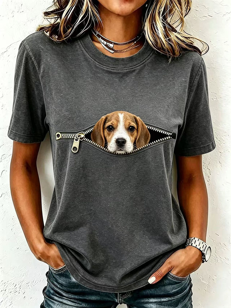 T-shirt adorable pour femme représentant un Cavalier King Charles Spaniel