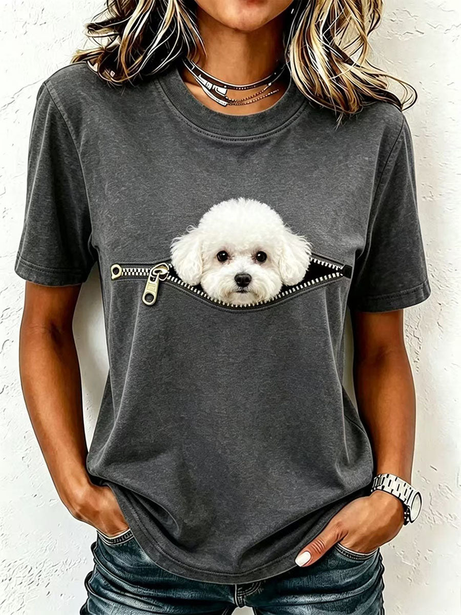 T-shirt Lovely Poodle Femme