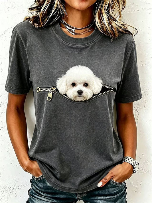 T-shirt Lovely Poodle Femme
