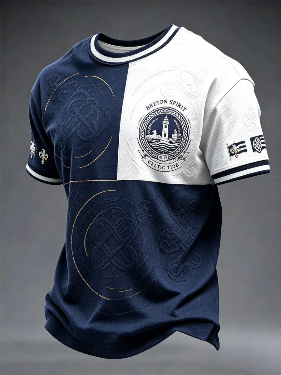 T-shirt pour homme imprimé celtique de Bretagne, France