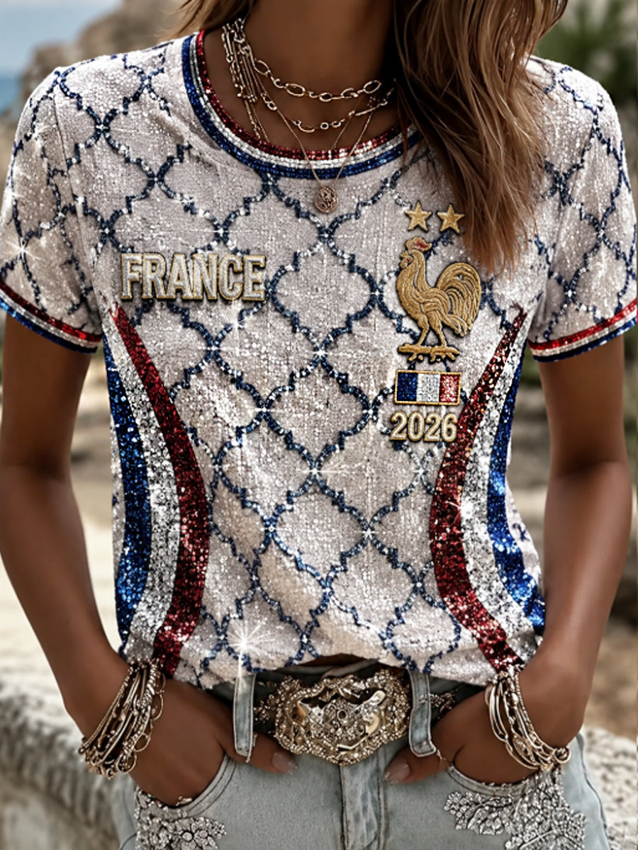 T-shirt à manches courtes pour femme