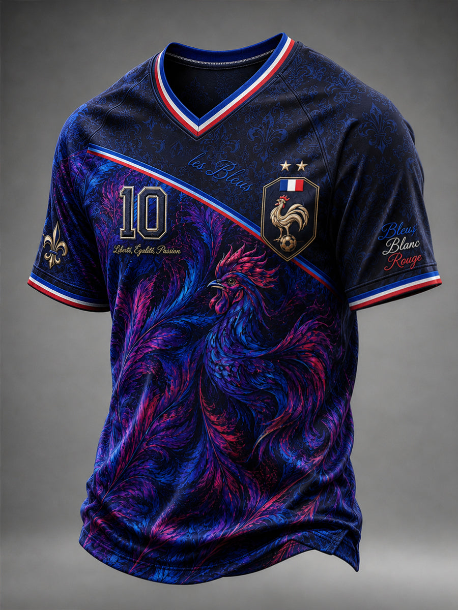 T-shirt col en V France Football pour homme
