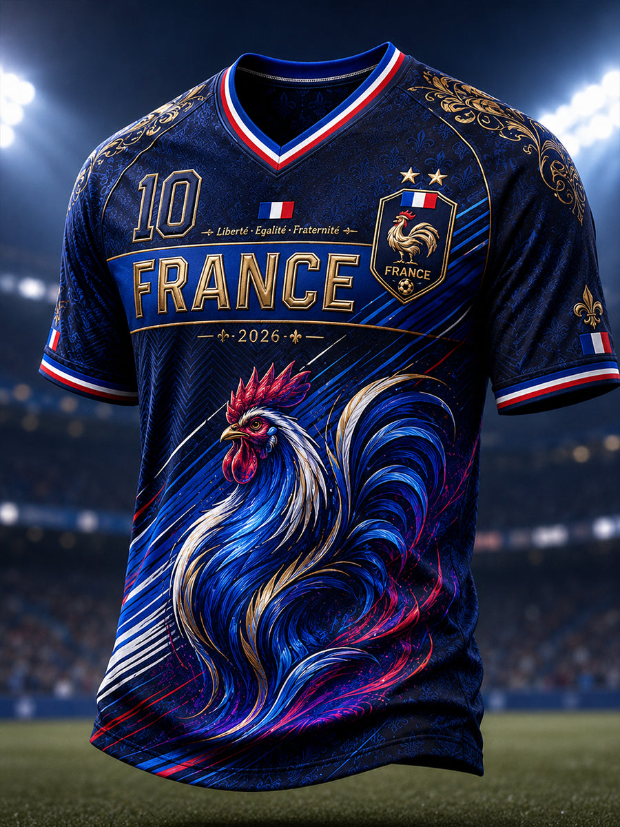 T-shirt col V France Football pour homme