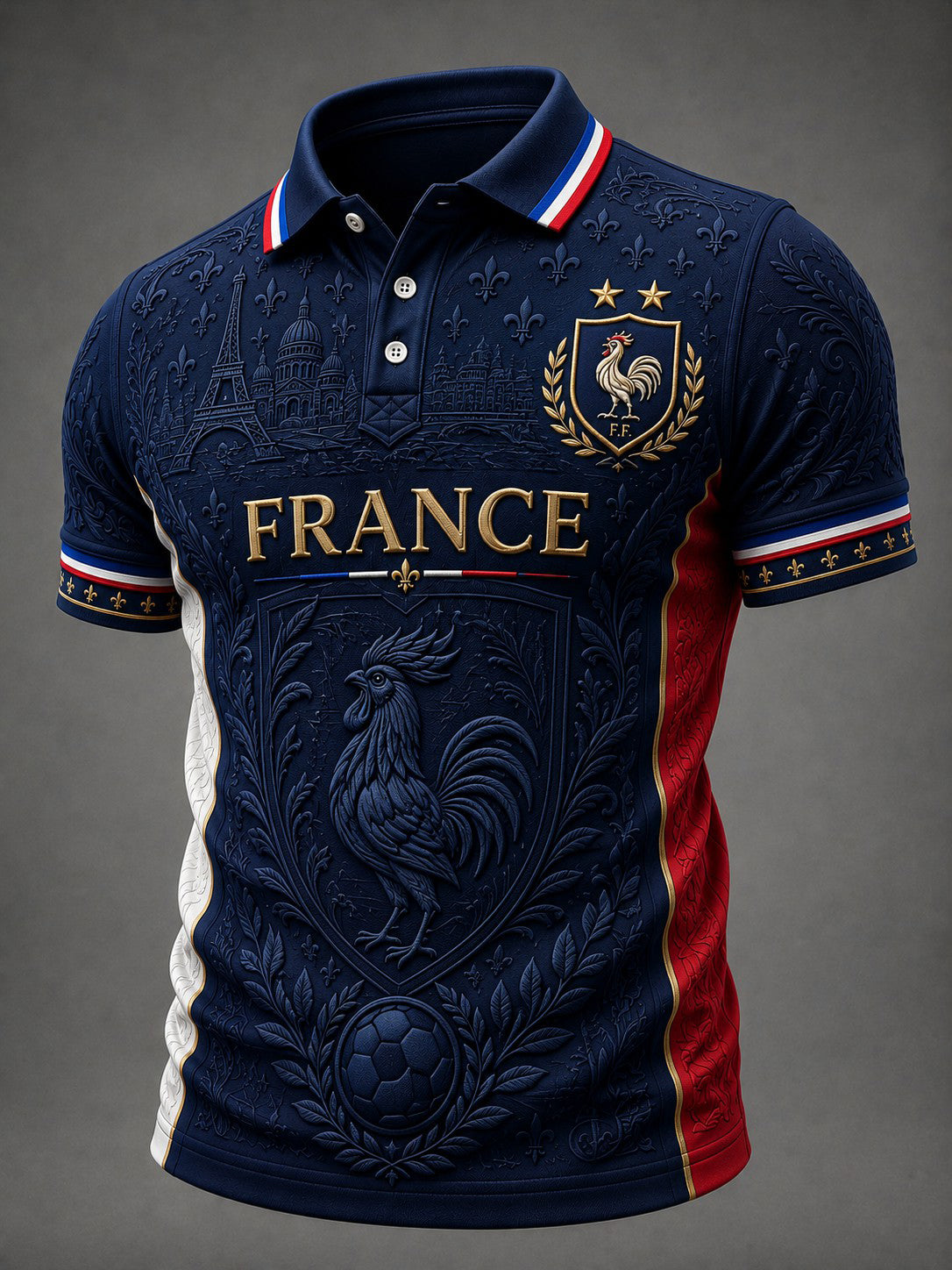 Chemise pour hommes imprimée France Football