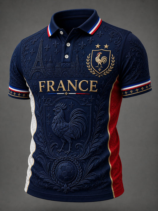 Chemise pour hommes imprimée France Football