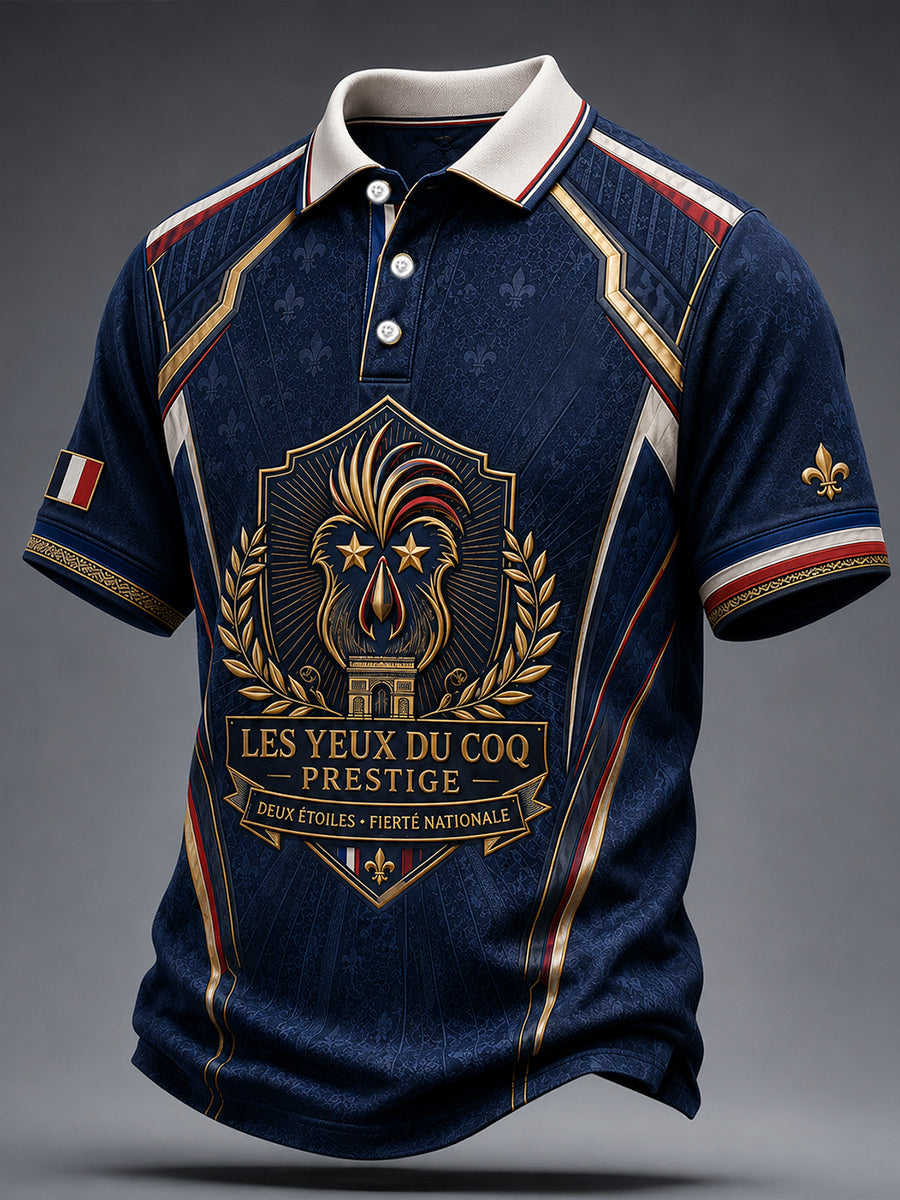 Haut décontracté pour homme France Football Lover à imprimé artistique