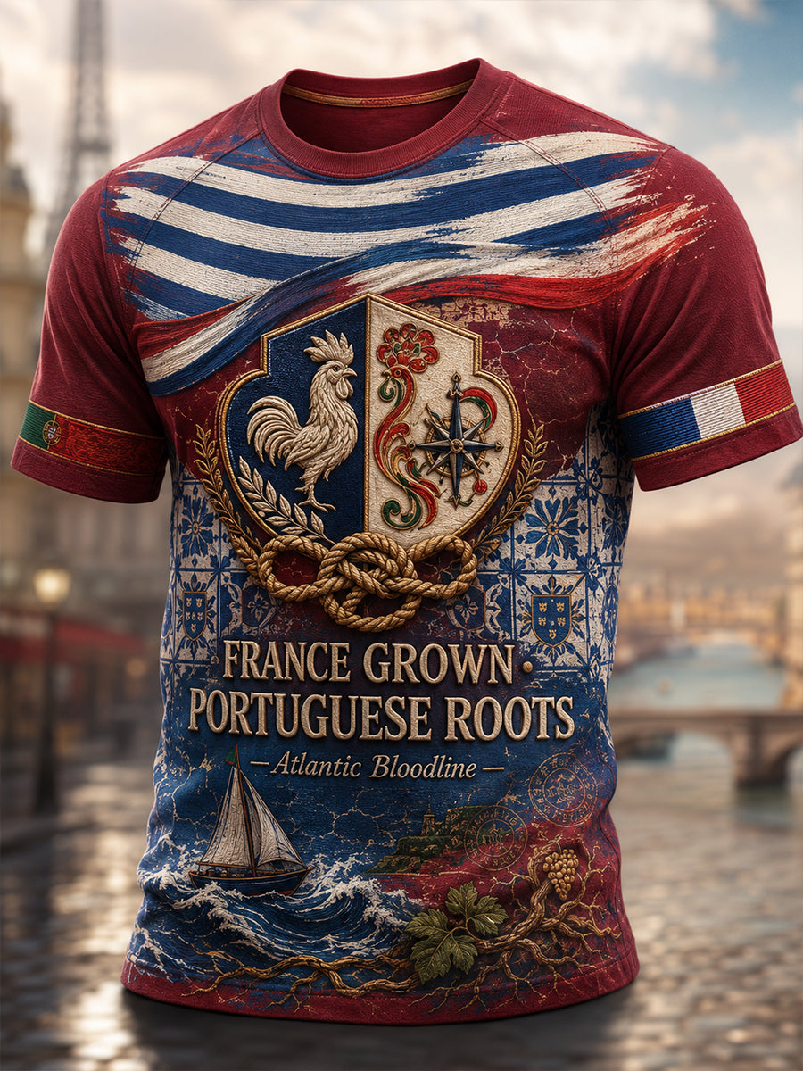 Chemise à manches courtes FRANCE GROWN · PORTUGAIS ROOTS pour homme