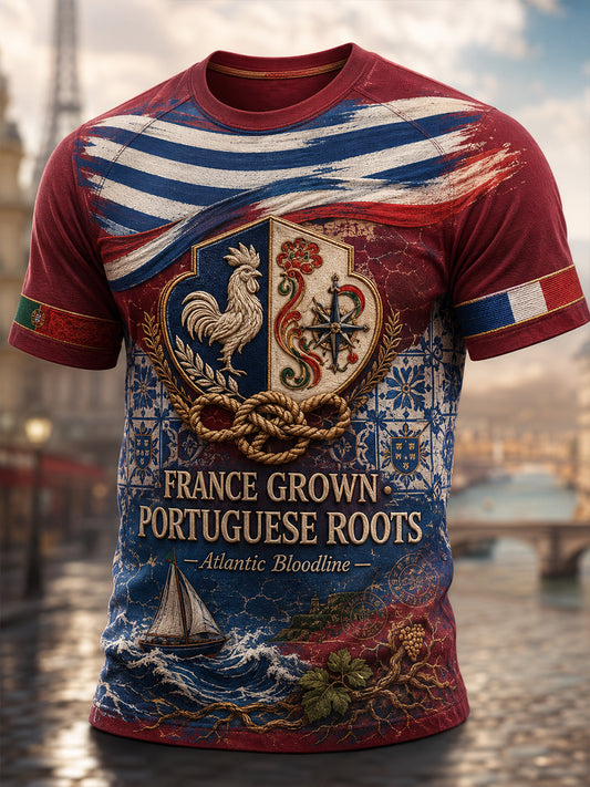 Chemise à manches courtes FRANCE GROWN · PORTUGAIS ROOTS pour homme
