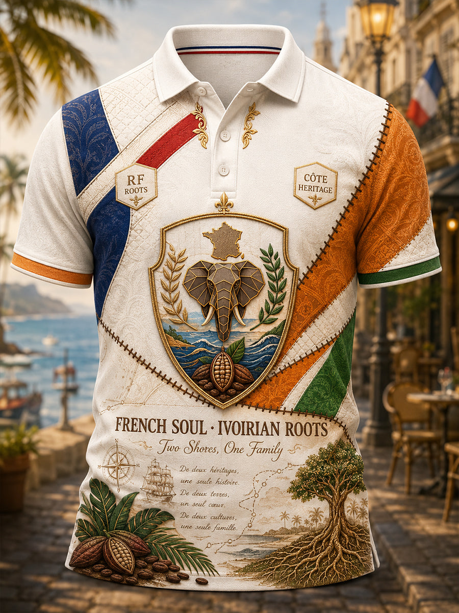 Chemise à manches courtes French Soul Ivoirian Roots Homme