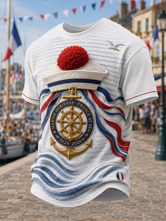 T-shirt à manches courtes French Navy Homme