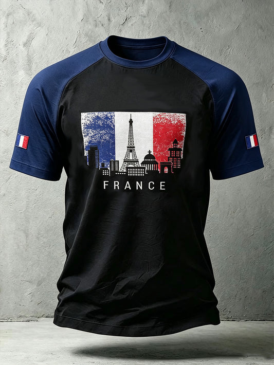 T-shirt imprimé à manches courtes France Memorial pour homme