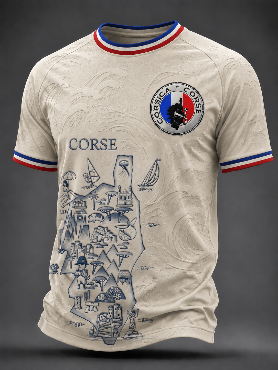 T-shirt à manches courtes Corsica Flag Homme