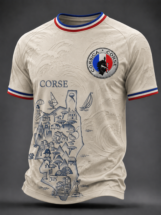 T-shirt à manches courtes Corsica Flag Homme