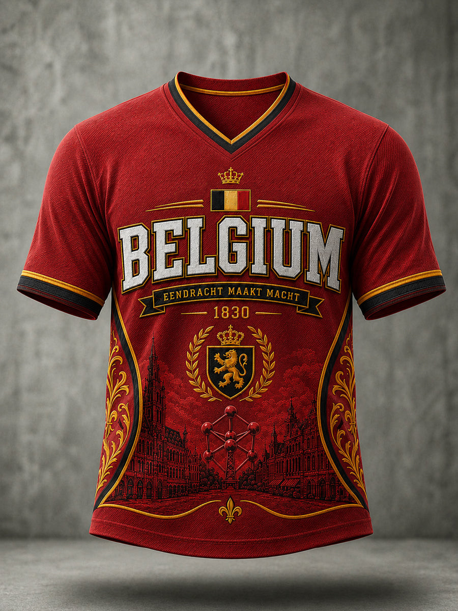 T-shirt Belgium Lover à manches courtes pour hommes